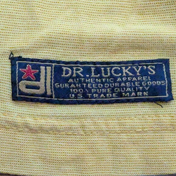 Dr. Lucky's Authentic Apparel-Men's- L -T-shirt-yellow-preowned - Picture 4 of 8